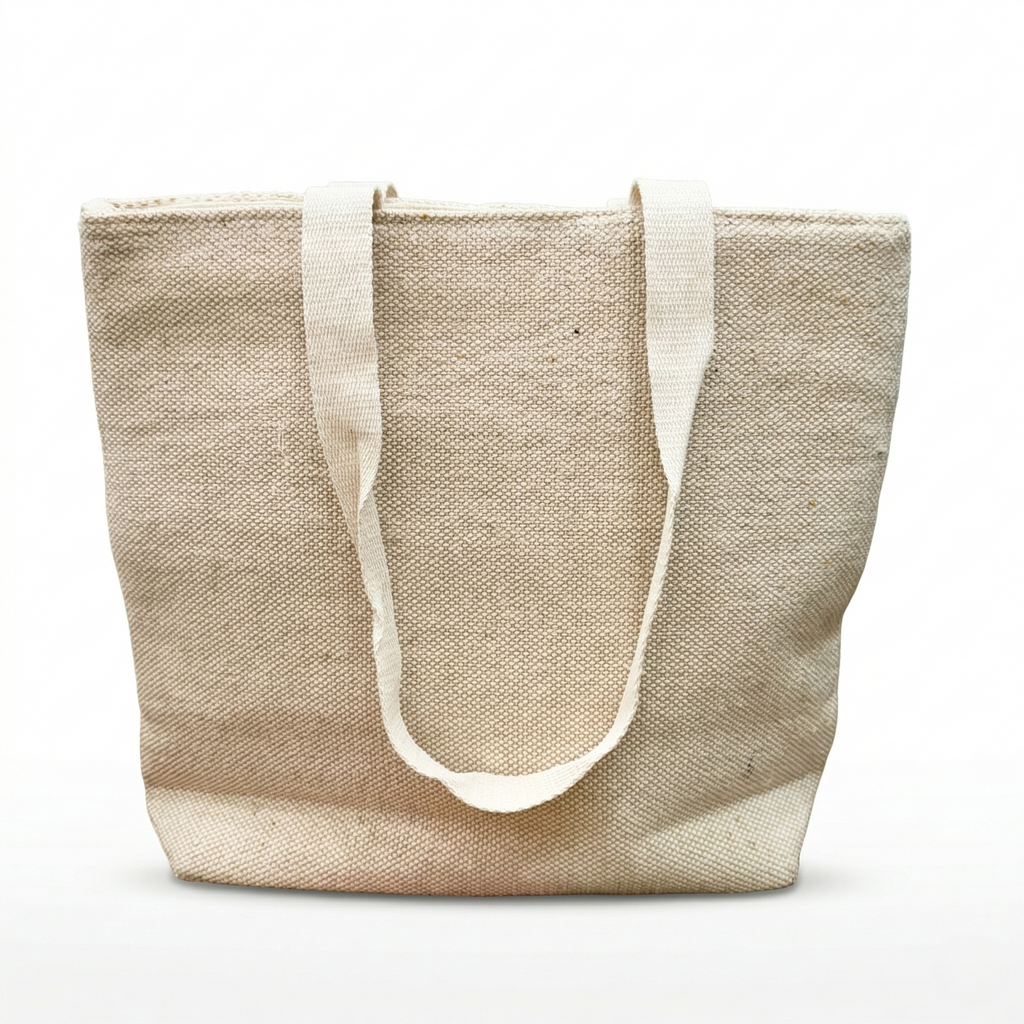 Boho Cotton Tote Bag for Women | Handmade Fringe Shoulder Bag | Stylish Beige & Rust Woven Handbag for Shopping, Travel & Daily Use