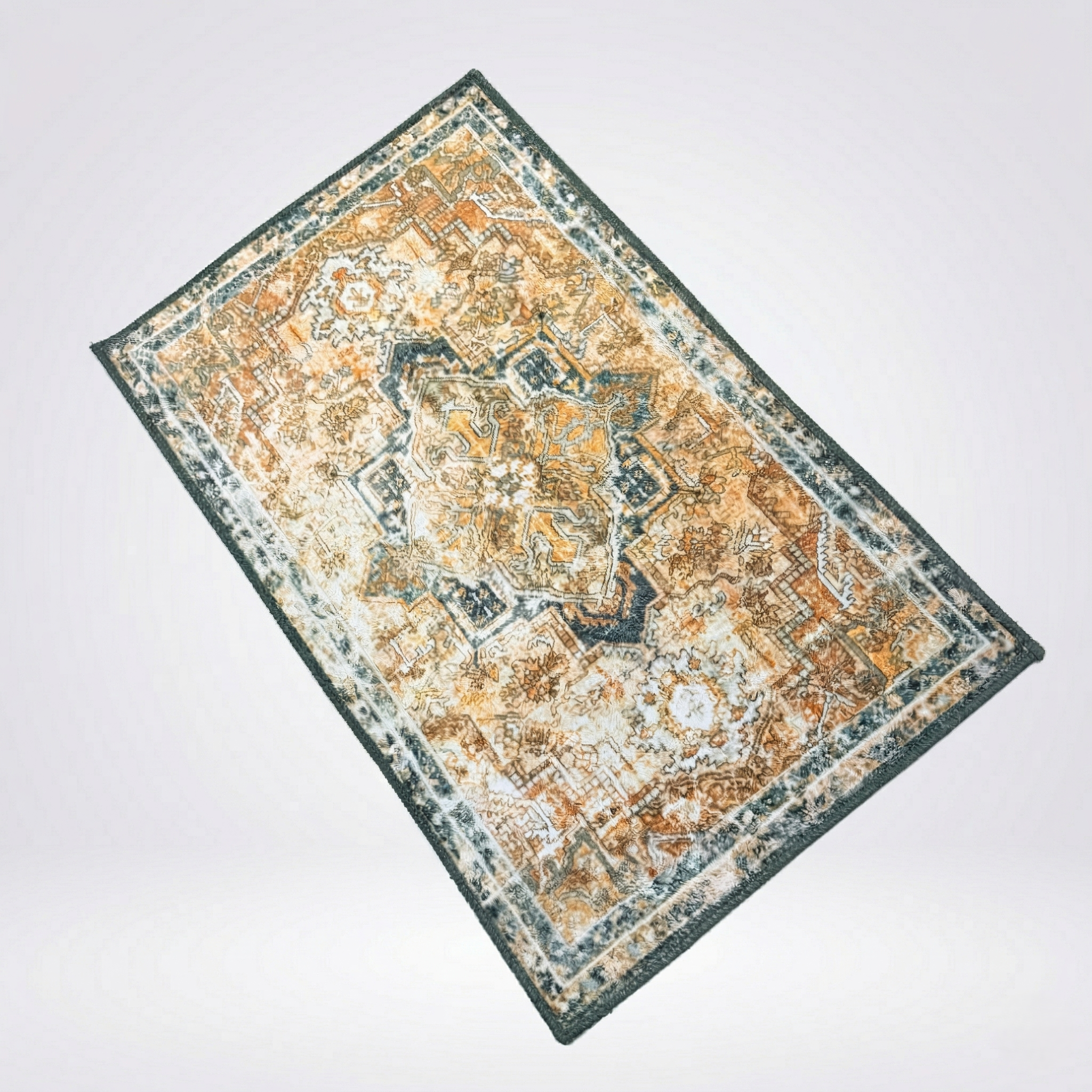 Vintage Printed Anti-Skid Foot Mat Soft Absorbent Floor Mat for Bathroom, Bedroom & Entrance