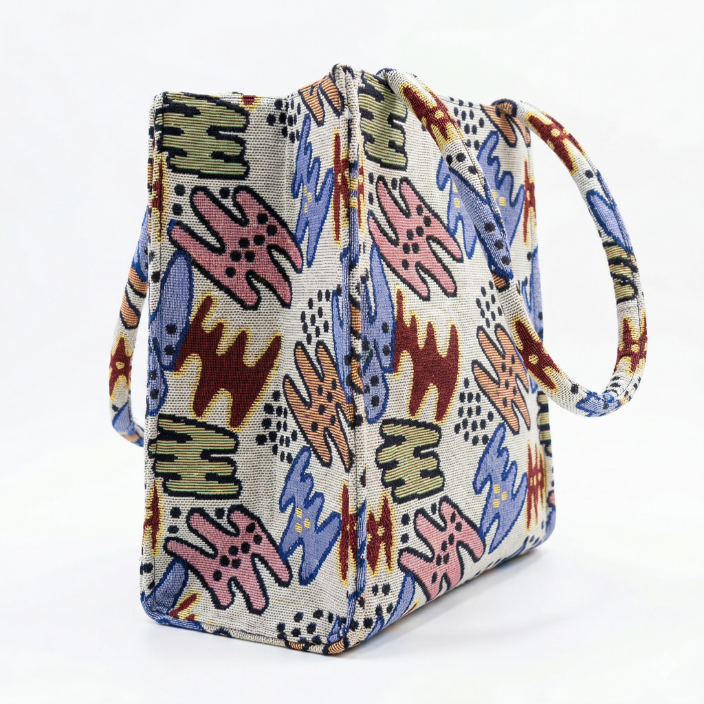 Premium Abstract Print Canvas Tote Bag – Stylish Everyday Carry for Bag Office, College