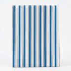 Premium Cotton Bedsheet with 2 Pillow Covers Soft Breathable Double Bed Sheet Blue Stripe Design
