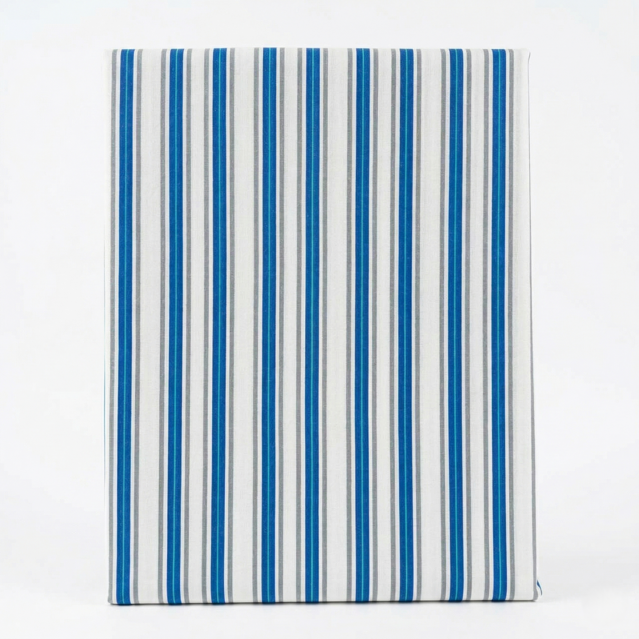 Premium Cotton Bedsheet with 2 Pillow Covers Soft Breathable Double Bed Sheet Blue Stripe Design