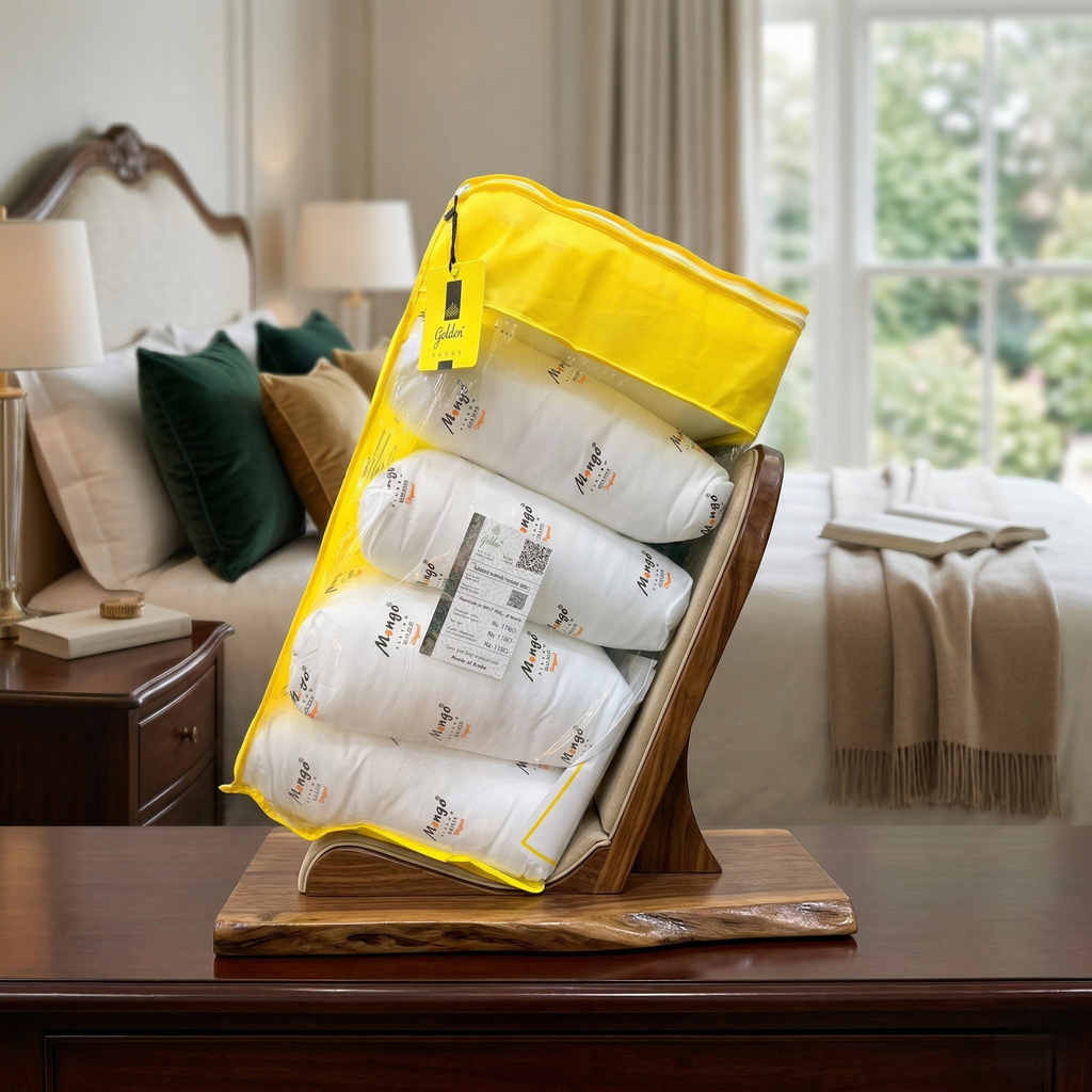 Cushion Pillow Set of 5 Soft & Fluffy Premium Fiber Filled Pillows for Bed and Sofa