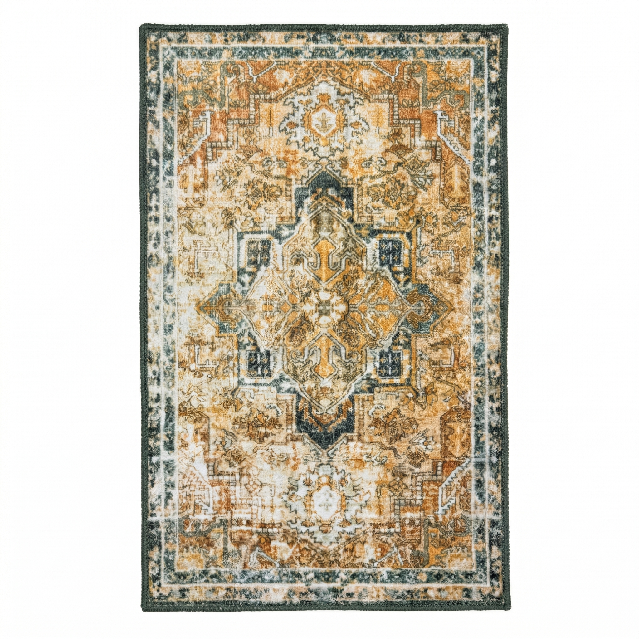 Vintage Printed Anti-Skid Foot Mat Soft Absorbent Floor Mat for Bathroom, Bedroom & Entrance