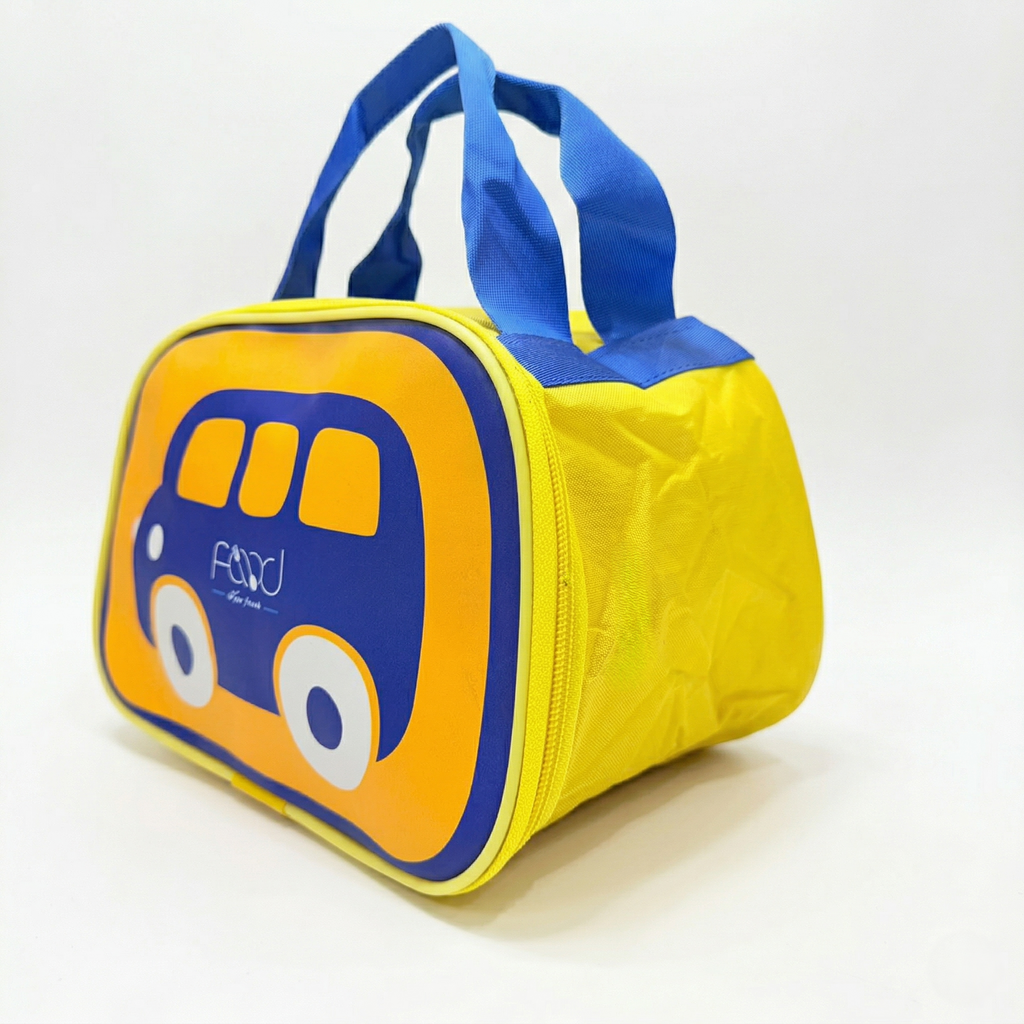 Lunch Bag – Tiffin Carrier with Cute Car Design Lightweight & Portable for Kids and Adults