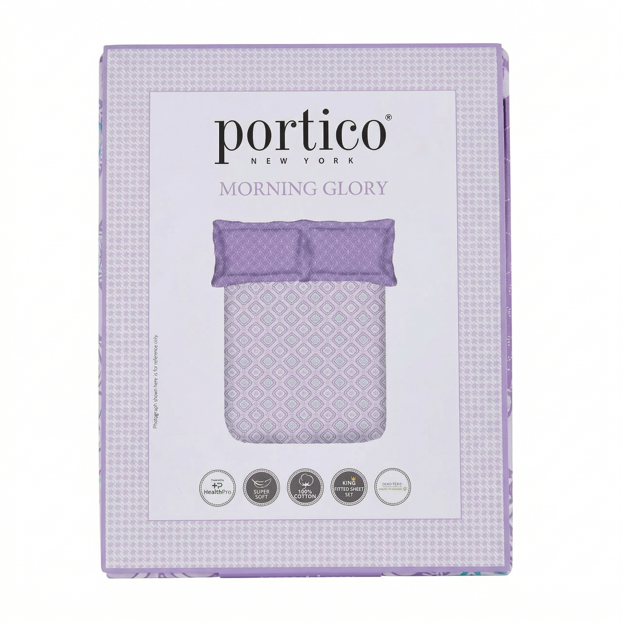 Cotton Fitted King Size Bedsheet with 2 Pillow Covers Soft Breathable
