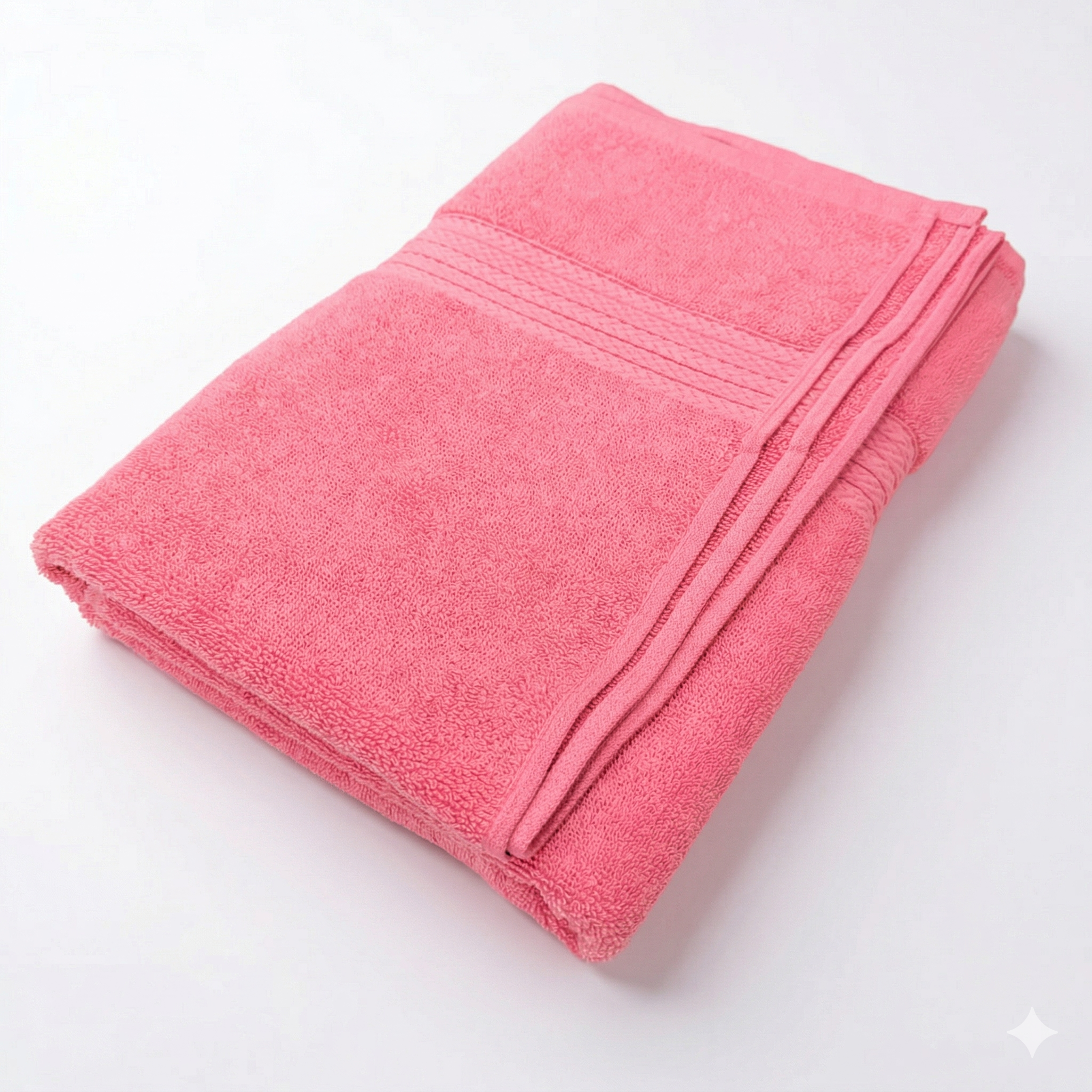 Soft Cotton Bath Towel Ultra Absorbent Quick Dry Lightweight Skin Friendly Solid Pink