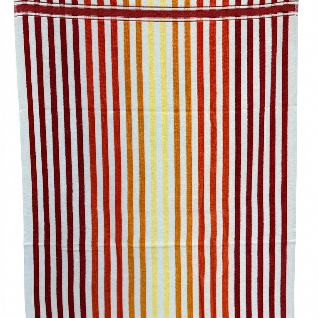 Striped Cotton Bath Towel Soft Absorbent Quick Dry Lightweight Multicolor