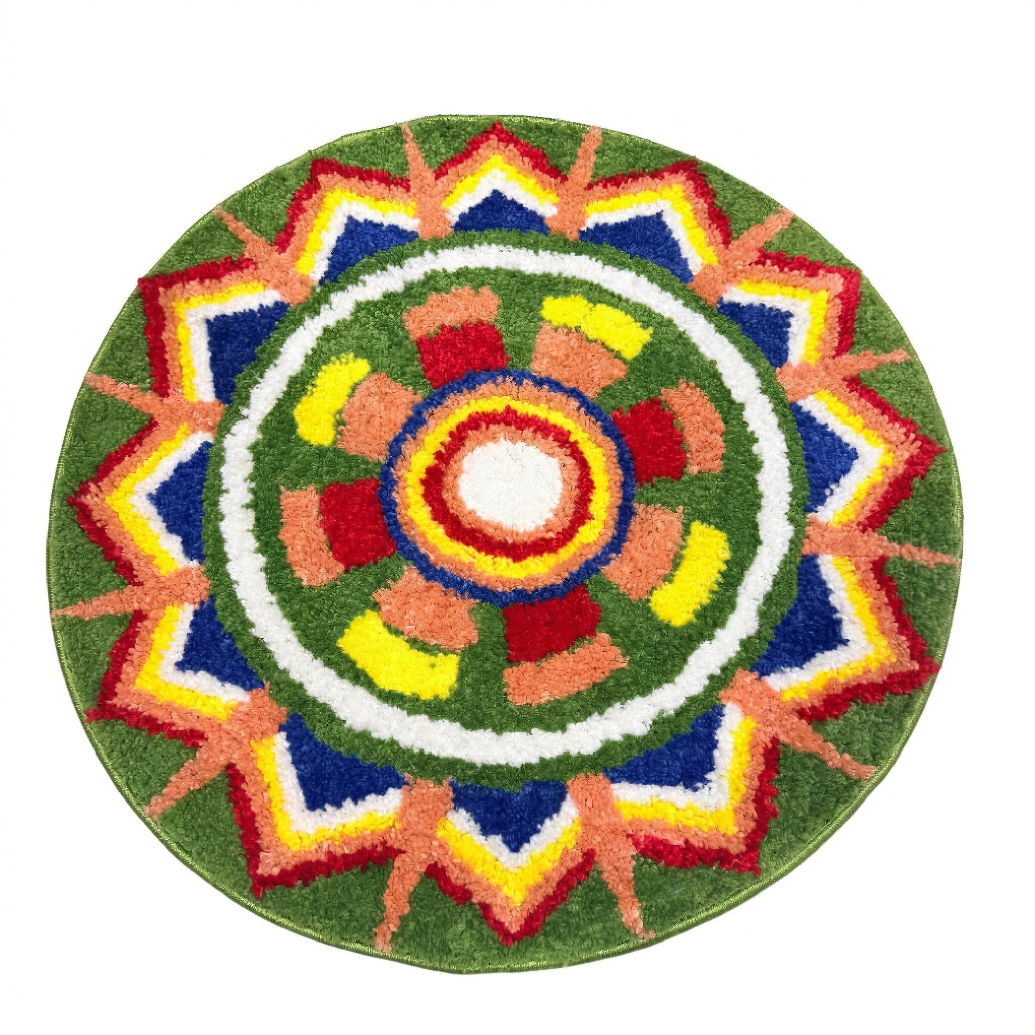 Rangloi Multicolor Door Mat with Anti Skid Grip Soft Absorbent Floor Mat Mandala Design