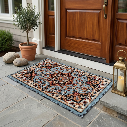 Classic Persian Style Soft Door Mat Rug for Bedroom & Living Room