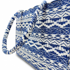 Elegant Blue Tribal Print Canvas Tote Bag – Stylish & Spacious Everyday Carry