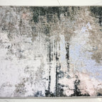 Modern Abstract Soft Foot Mat Grey & Black Texture Design With Anti Skid Rubber Grip