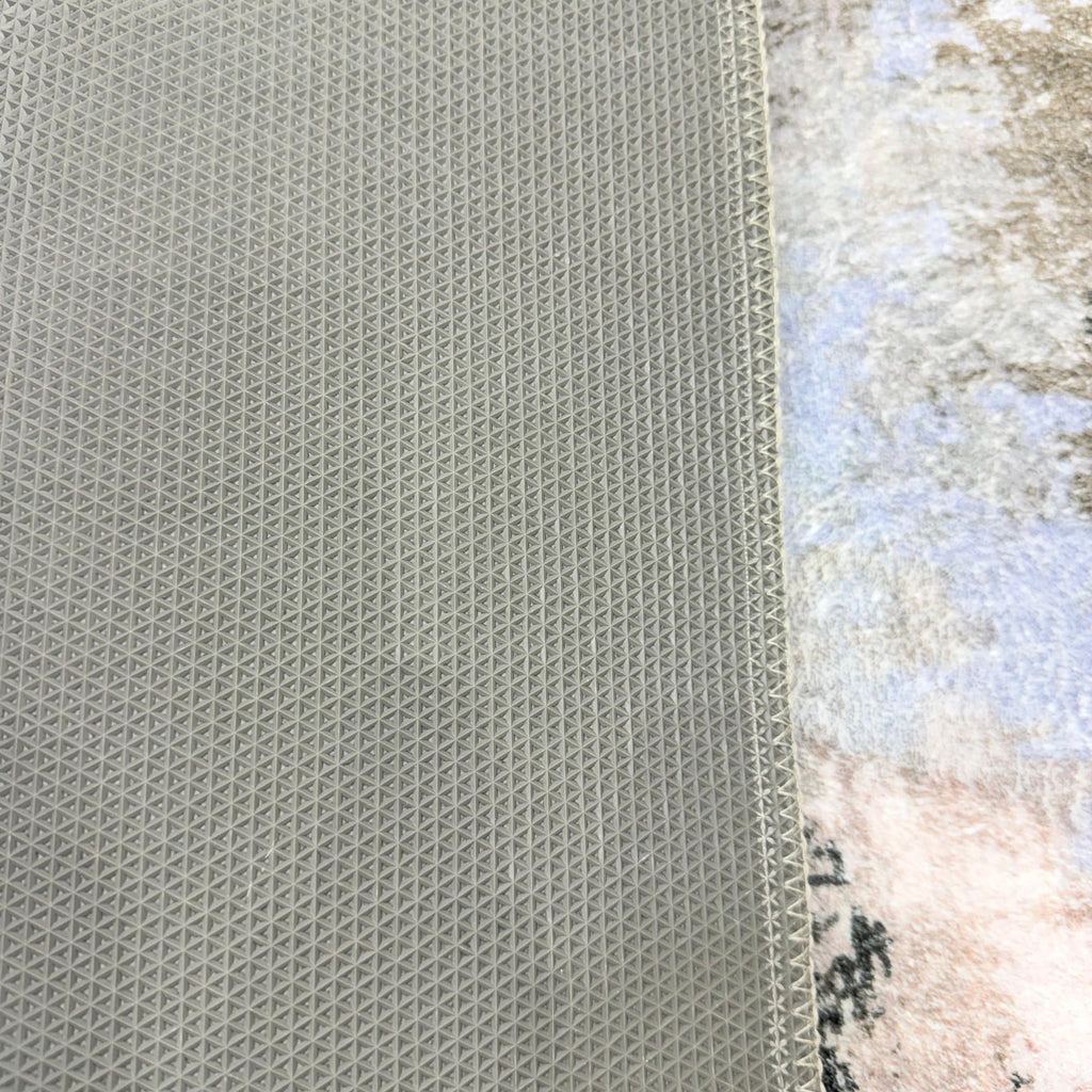 Modern Abstract Soft Foot Mat Grey & Black Texture Design With Anti Skid Rubber Grip