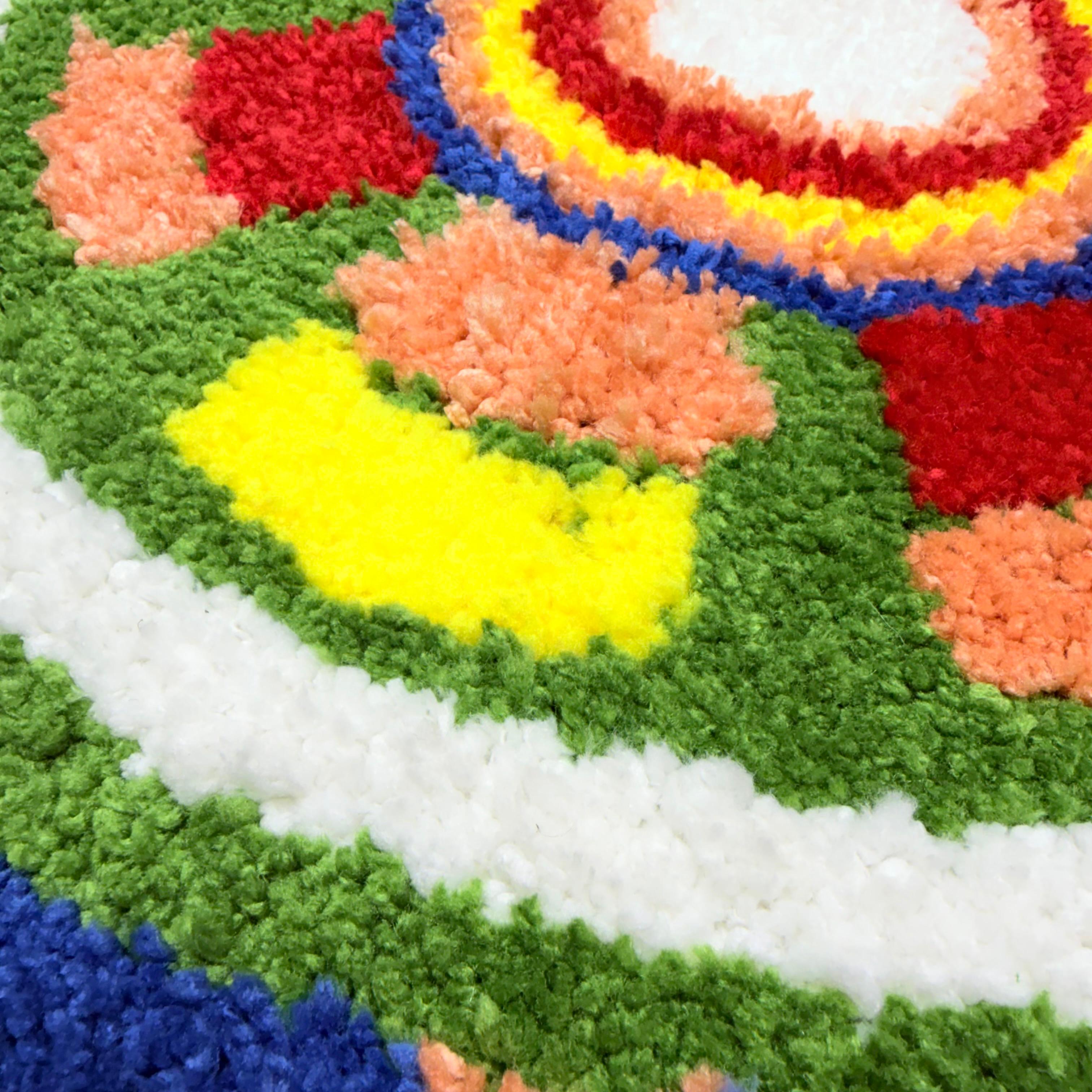 Rangloi Multicolor Door Mat with Anti Skid Grip Soft Absorbent Floor Mat Mandala Design