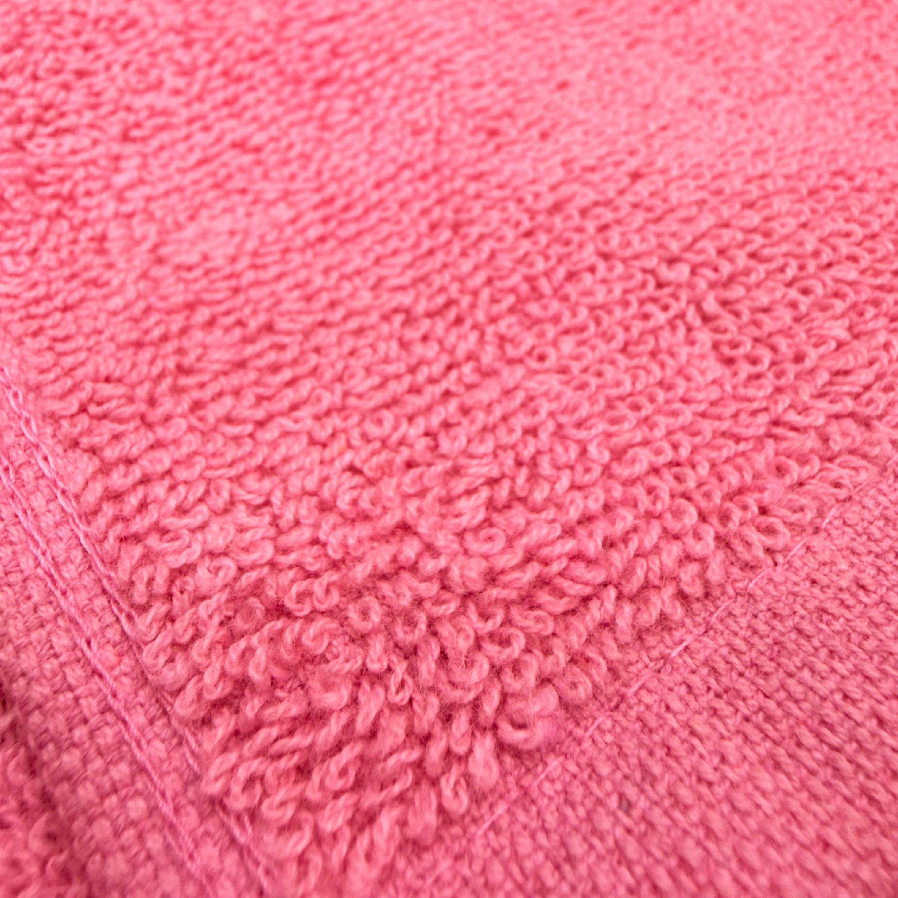 Soft Cotton Bath Towel Ultra Absorbent Quick Dry Lightweight Skin Friendly Solid Pink