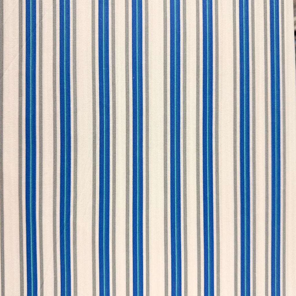 Premium Cotton Bedsheet with 2 Pillow Covers Soft Breathable Double Bed Sheet Blue Stripe Design