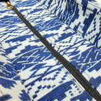 Elegant Blue Tribal Print Canvas Tote Bag – Stylish & Spacious Everyday Carry