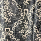 Modern Geometric Printed Curtain with Eyelets Stylish Grey Designer Curtain 7ft