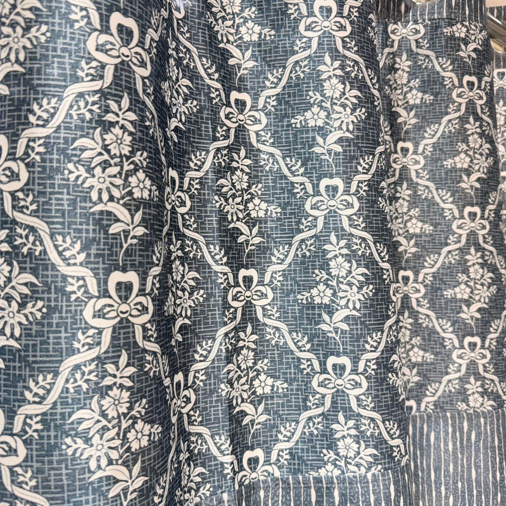 Modern Geometric Printed Curtain with Eyelets Stylish Grey Designer Curtain 7ft